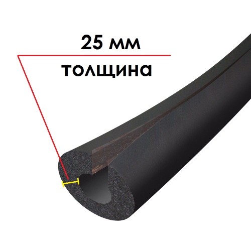 Трубка K-FLEX 25x028-1 ST IN CLAD black